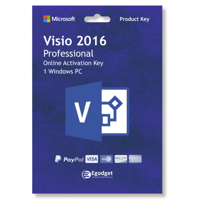 Microsoft Visio 2016 Professional Product Key Lifetime Activation 1 PC