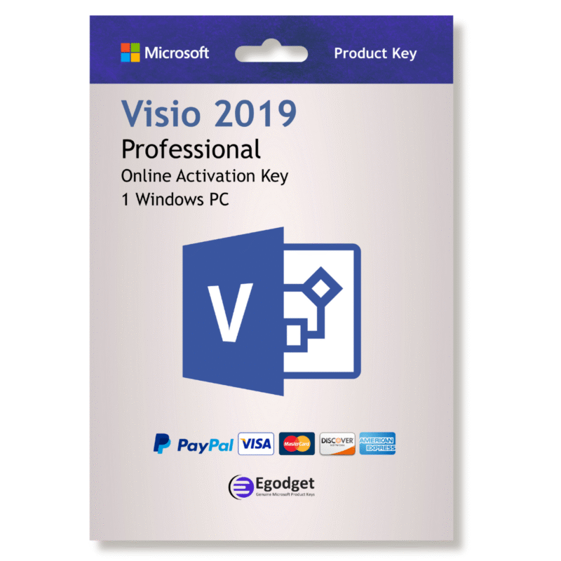Microsoft Visio 2019 Professional Product Key Lifetime Activation 1 PC