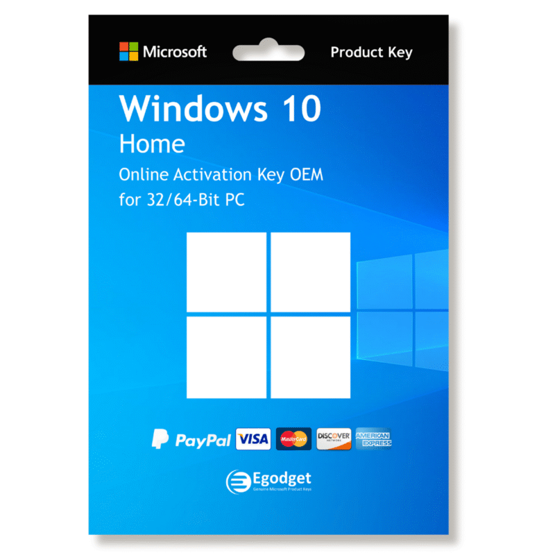 Microsoft Windows 10 Home Product Key 3264-bit OEM License