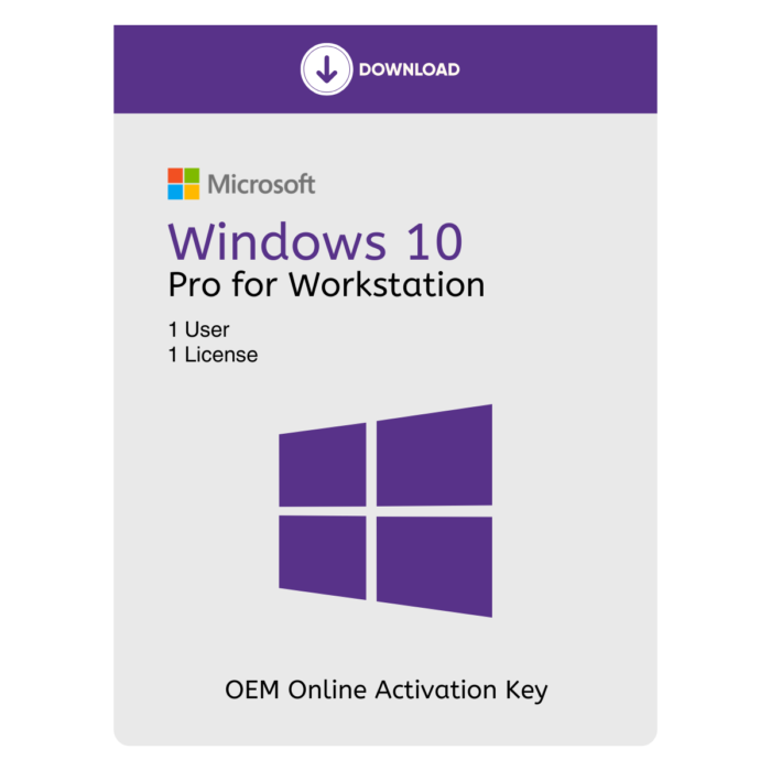 Microsoft Windows 10 Pro for Workstation License Key - 64-bit Full Version - OEM