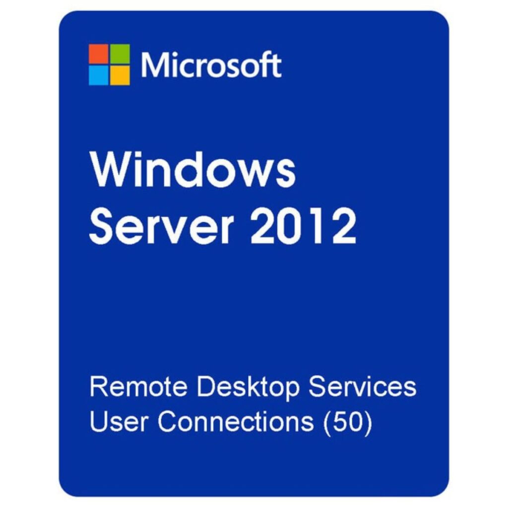 Microsoft Windows Server 2012 Remote Desktop Services RDS - 50 User CALs