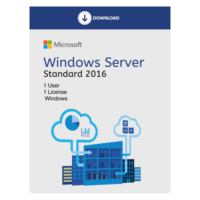 Microsoft Windows Server 2016 Standard License Key Lifetime License for 1 User Retail