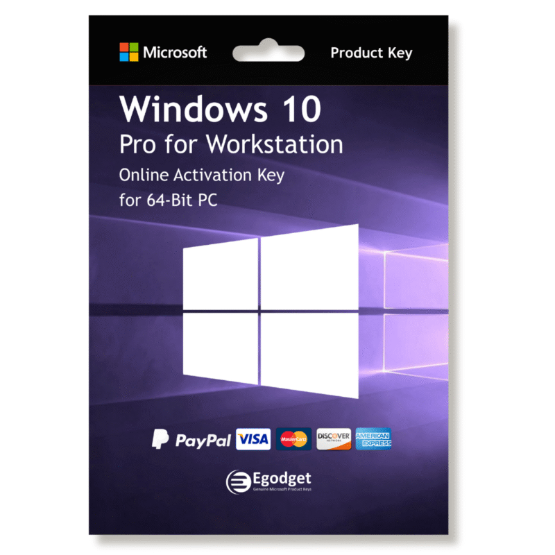 Windows 10 Pro for Workstations Product Key 1 PC License - Retail