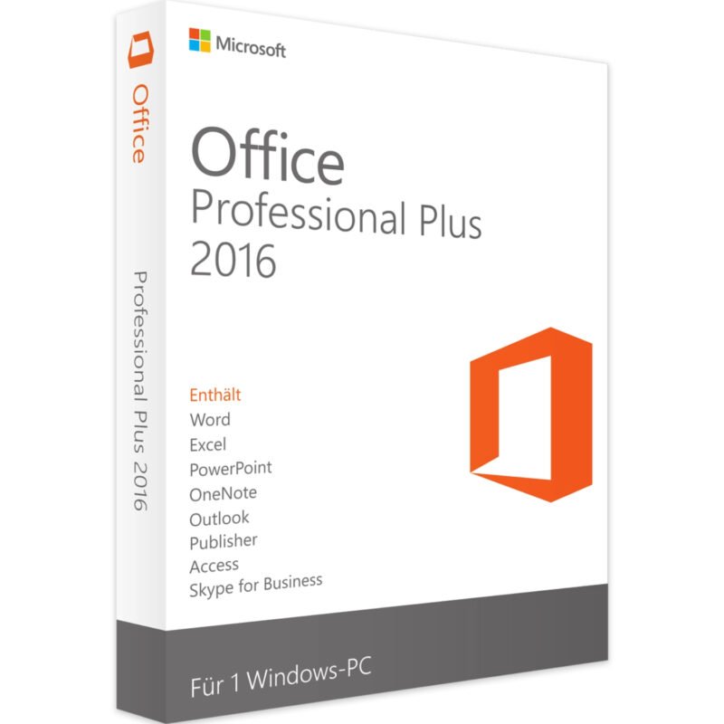 Microsoft Office 2016 Professional Plus Product Key – 1 PC