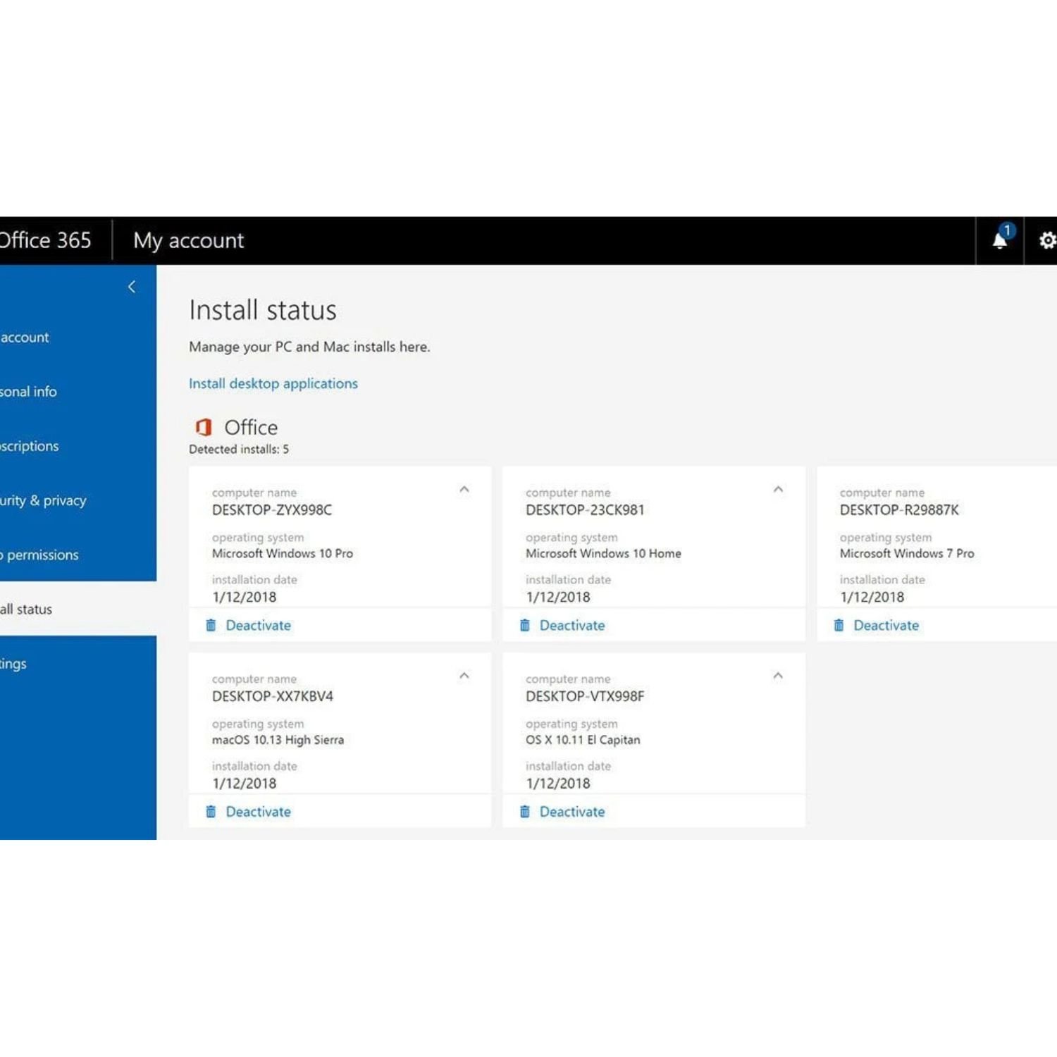 Microsoft Office 365 Pro Plus Account – 5 Users, 100GB OneDrive 3 Microsoft Office 365 Pro Plus Account – 5 Users, 100GB OneDrive