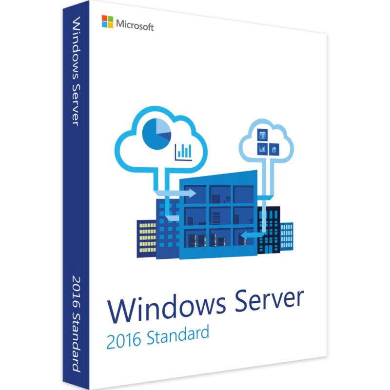 Microsoft Windows Server 2016 Standard license key – genuine 64-bit lifetime server license for 1 PC from Egodget