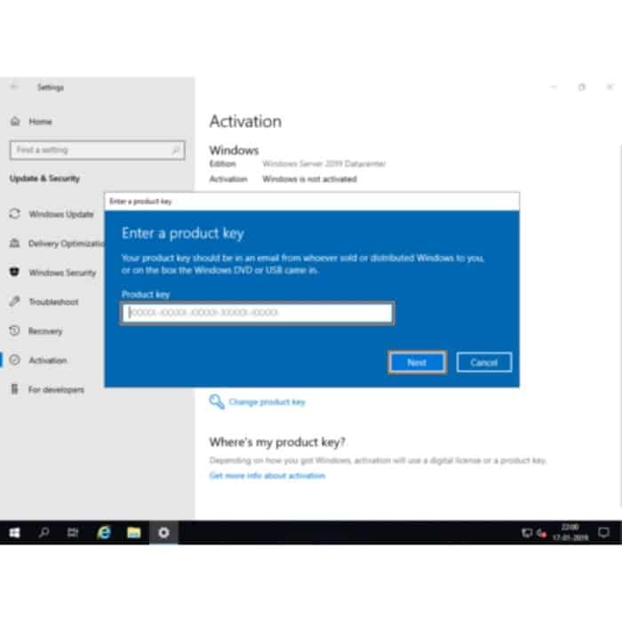 Microsoft Windows Server 2019 Datacenter License Key