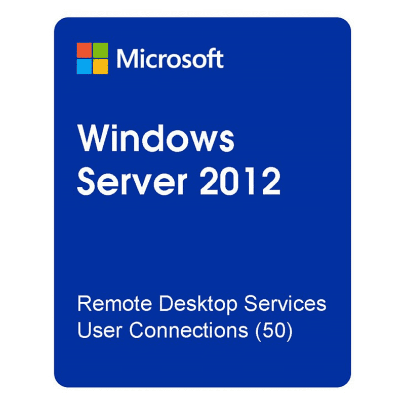 Windows Server 2012 Remote Desktop Services 50 User CALs License Key