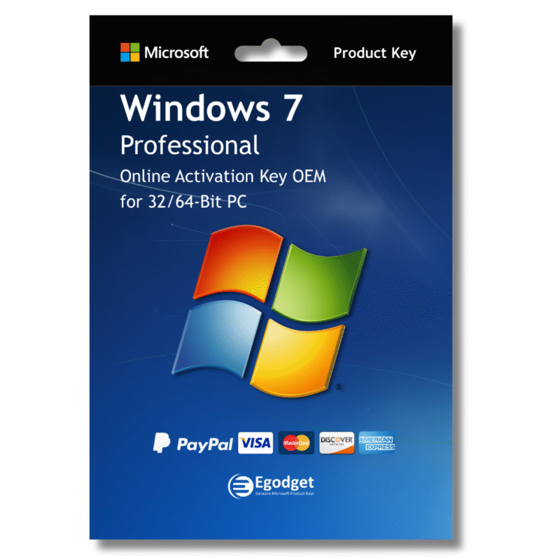 Microsoft Windows 7 Professional Product Key 32 and 64 Bit OEM