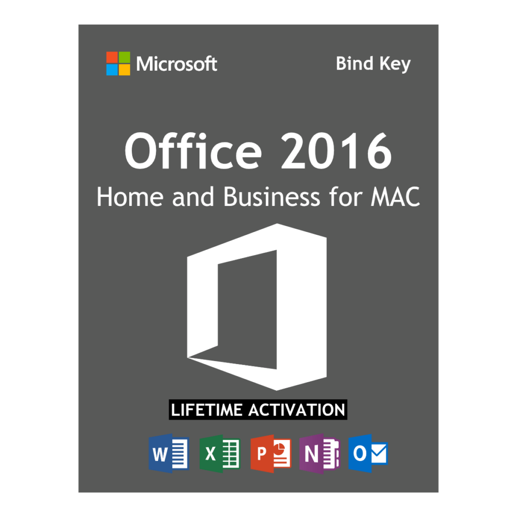 Microsoft Office 2016 Home & Business for Mac Lifetime License Key for 1 User BIND