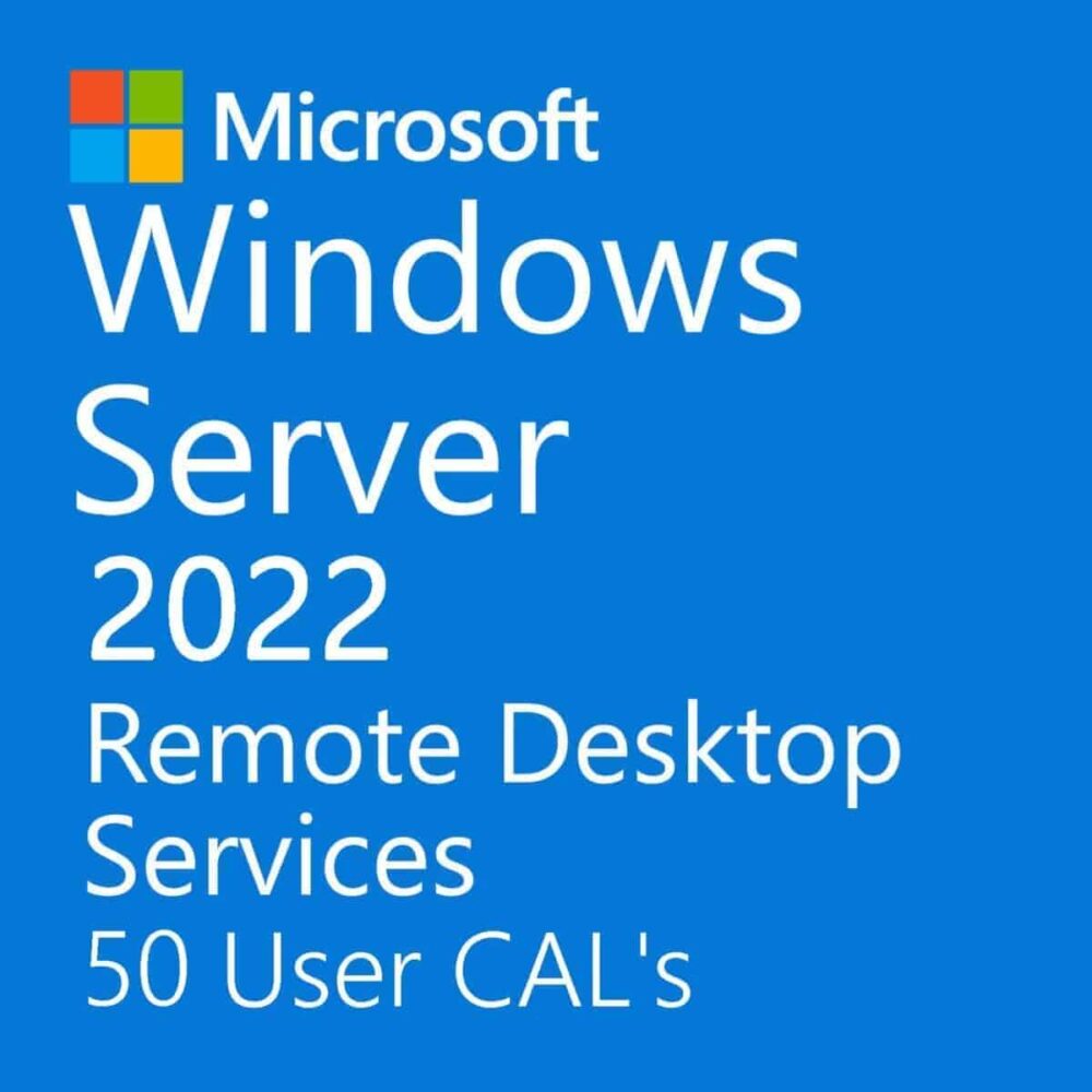 MS Windows Server 2022 Remote Desktop Services 50 User CALs | Lifetime Licensing