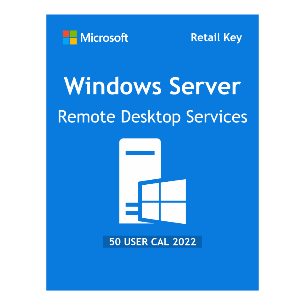 Windows Server 2022 Remote Desktop Services 50 User CALs Lifetime License Key