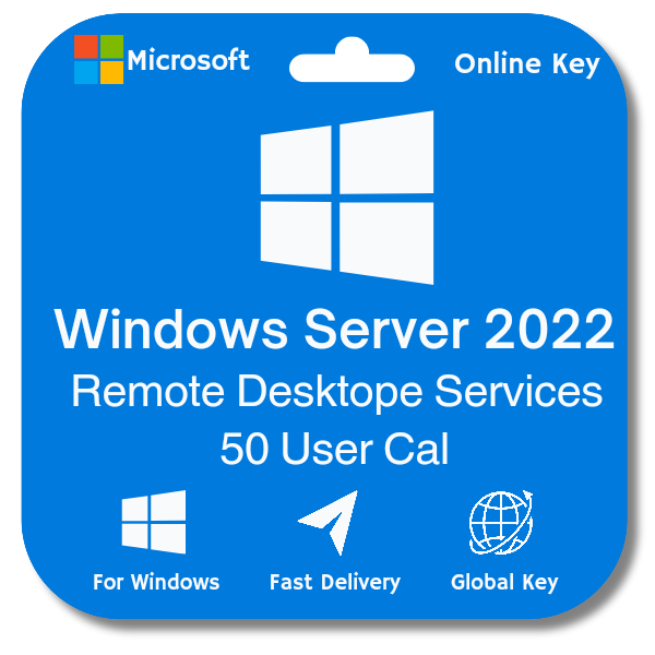 Windows Server 2022 Remote Desktop Services User Connections 50 Cal License