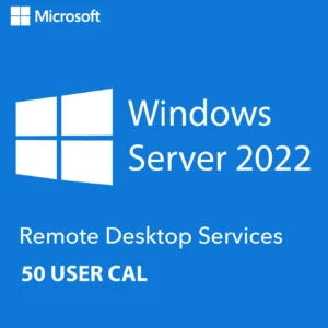 Windows Server 2022 Remote Desktop Services Licensing 50 User CALs