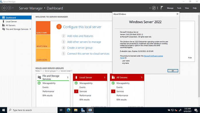 Windows Server 2022 Standard License Key OEM