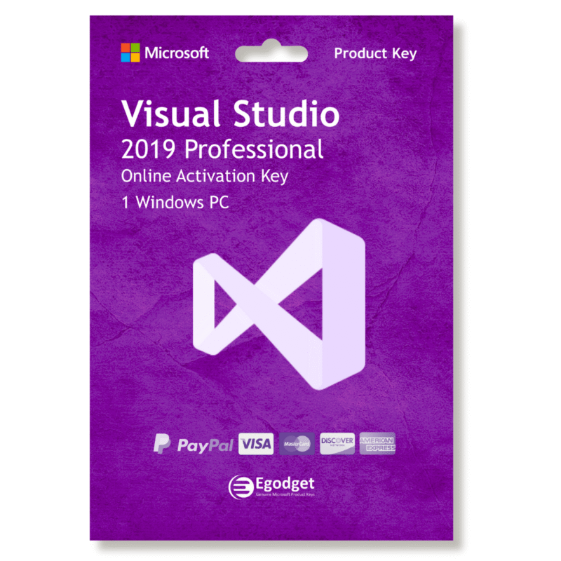 Microsoft Visual Studio 2019 Professional Product Key for 1 PC
