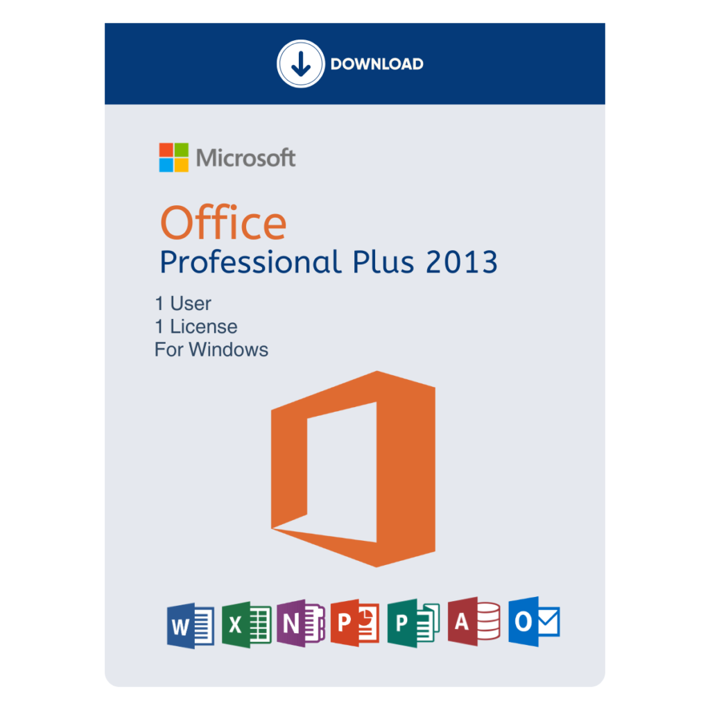 Office 2013 Professional Plus Lifetime License Key - 1 PC - Global Version - Retail