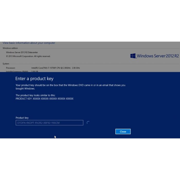 Microsoft Windows Server 2012 R2 Standard License Key