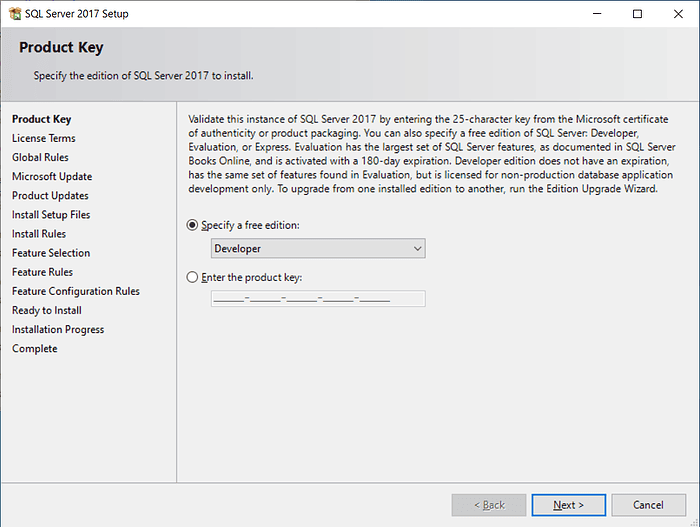 Microsoft SQL Server 2017 Standard Digital License