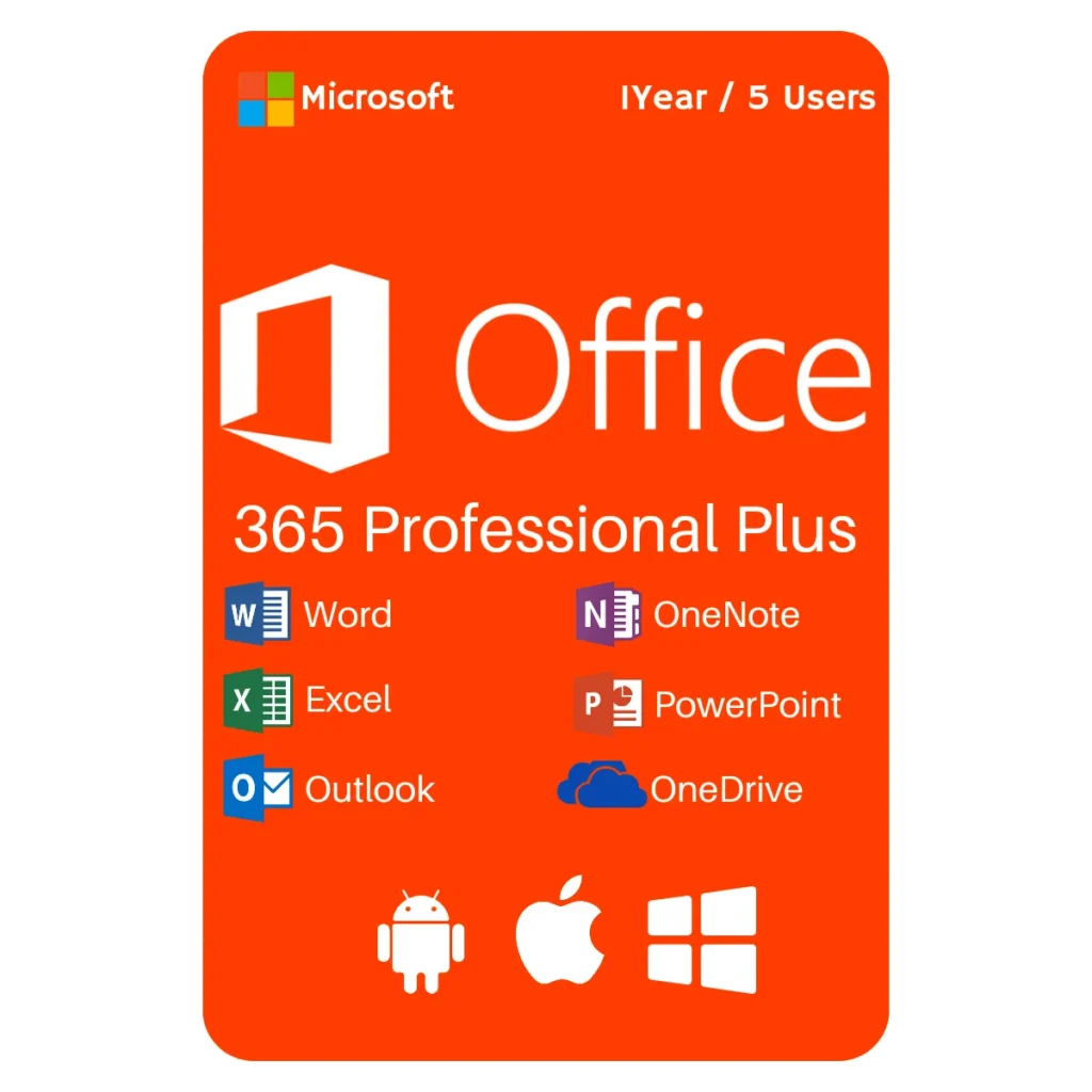 Microsoft Office 365 Pro Plus Account 5users