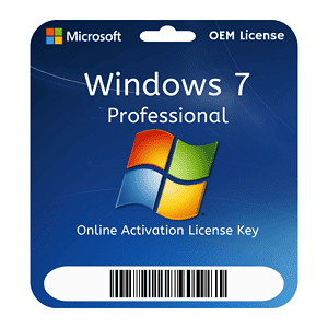 Microsoft Windows 7 Professional 32/64 bit License Key OEM