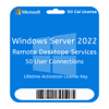 Windows Server 2022 Remote Desktop Services 50 User CALs License