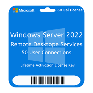 Windows Server 2022 Remote Desktop Services Licensing 50 User CALs