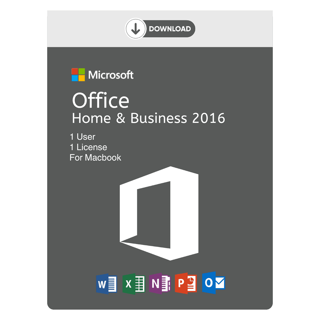 Microsoft Office 2016 Home and Business 1License for Mac