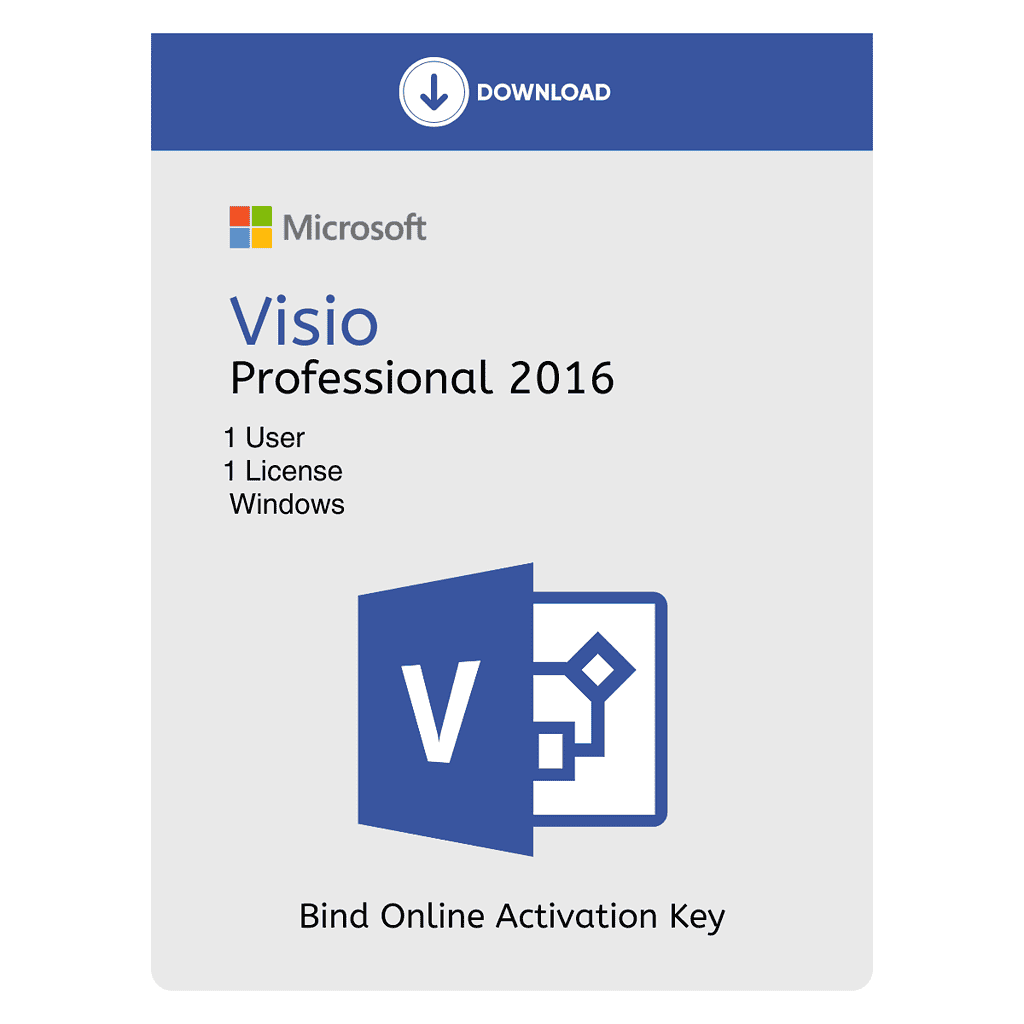 Microsoft Visio Professional 2016 for 32 and 64 bit License