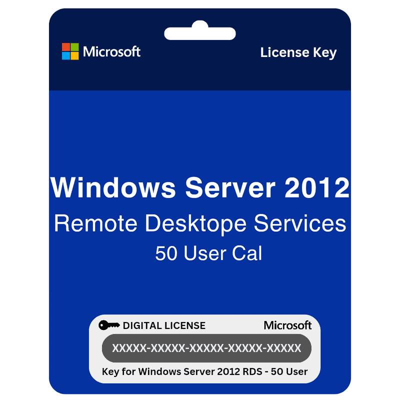 Windows Server 2012 Remote Desktop Services Licensing 50 User CALs