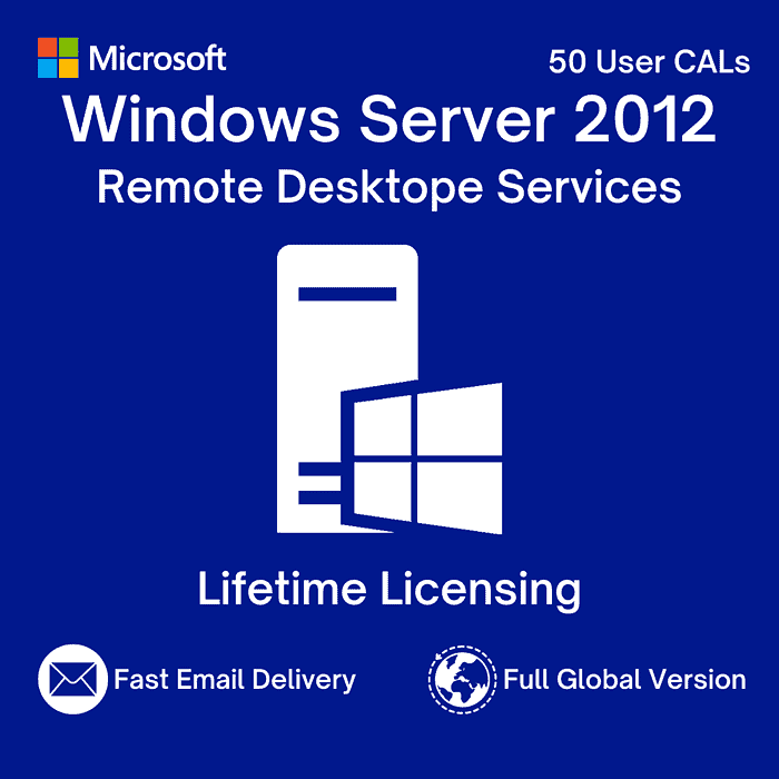 Microsoft Windows Server 2012 Remote Desktop Services 50 User CALs