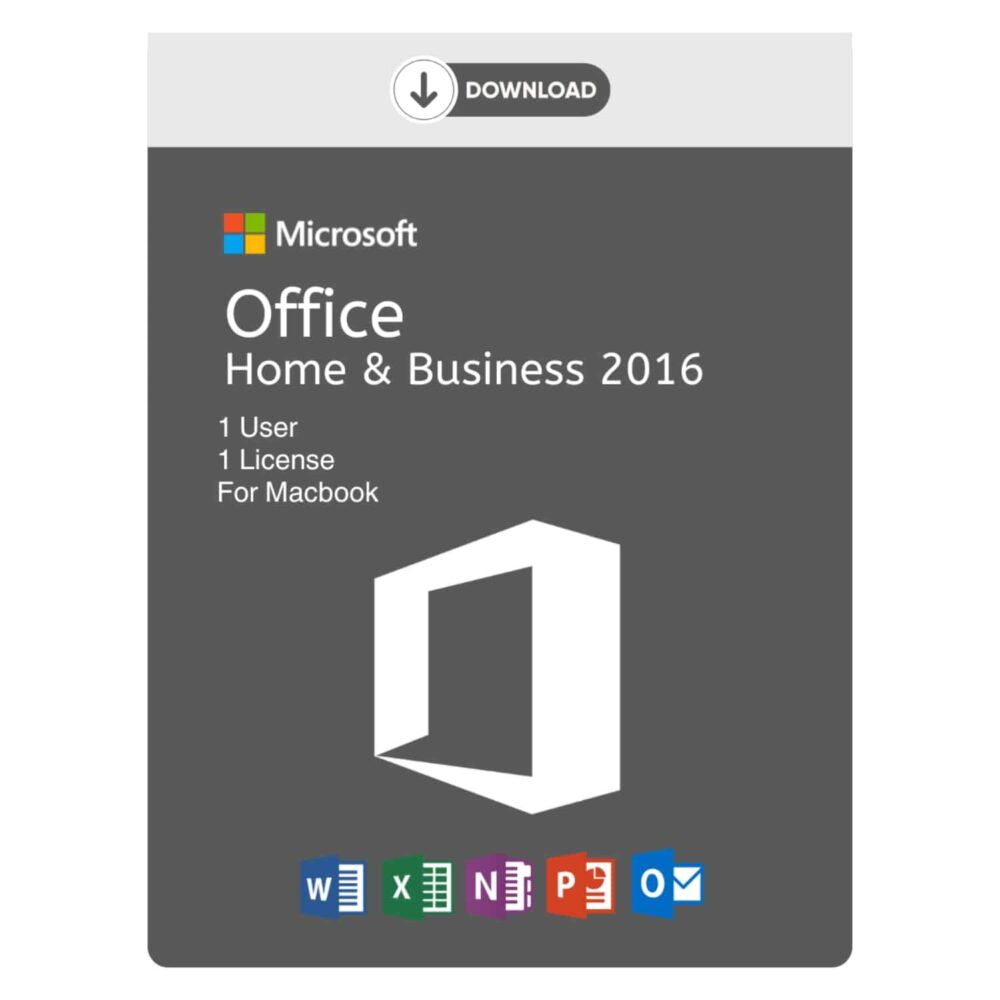 MS Office 2016 Home and Business License for Mac | Lifetime License Key | Binding