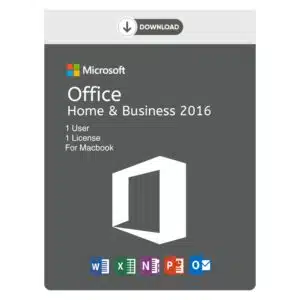 MS Office 2016 Home and Business License for Mac | Lifetime License Key | Binding