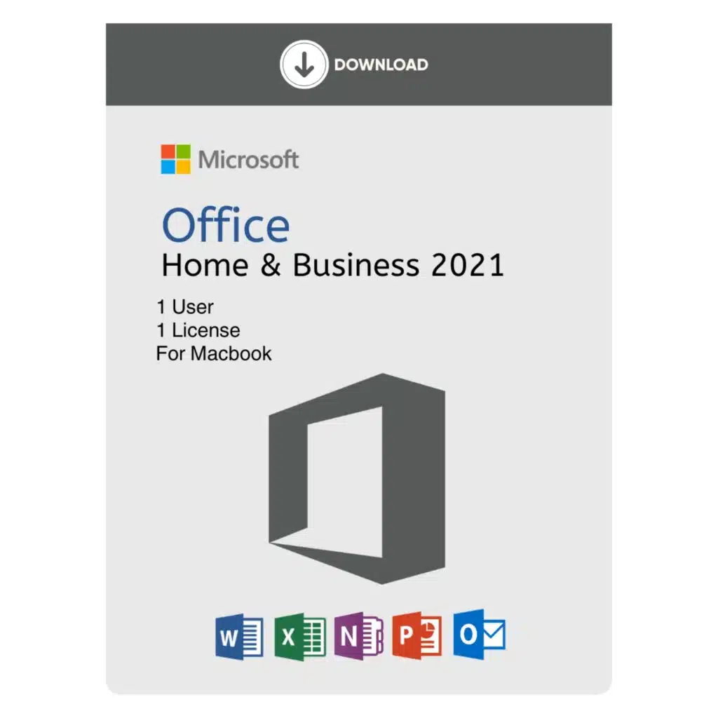 MS Office 2021 Home and Business for Apple Mac | Lifetime License Key | Bind