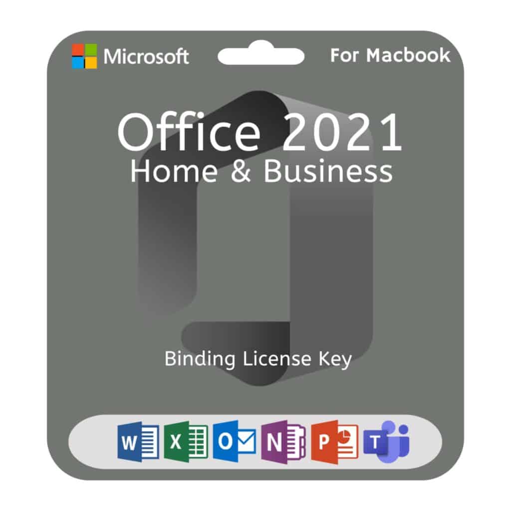 MS Office 2021 Home and Business for Apple Mac | Lifetime License Key | Bind