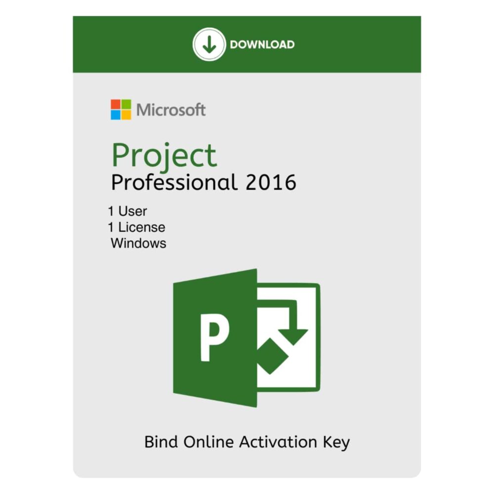 MS Project 2016 Professional Product Key | Lifetime License Key | 32/64-bit | Bind