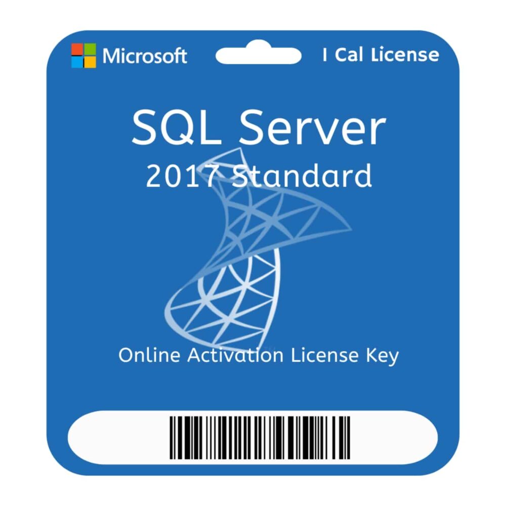 MS SQL Server 2017 Standard Edition | Lifetime License Key | Online Activation | 1 CAL