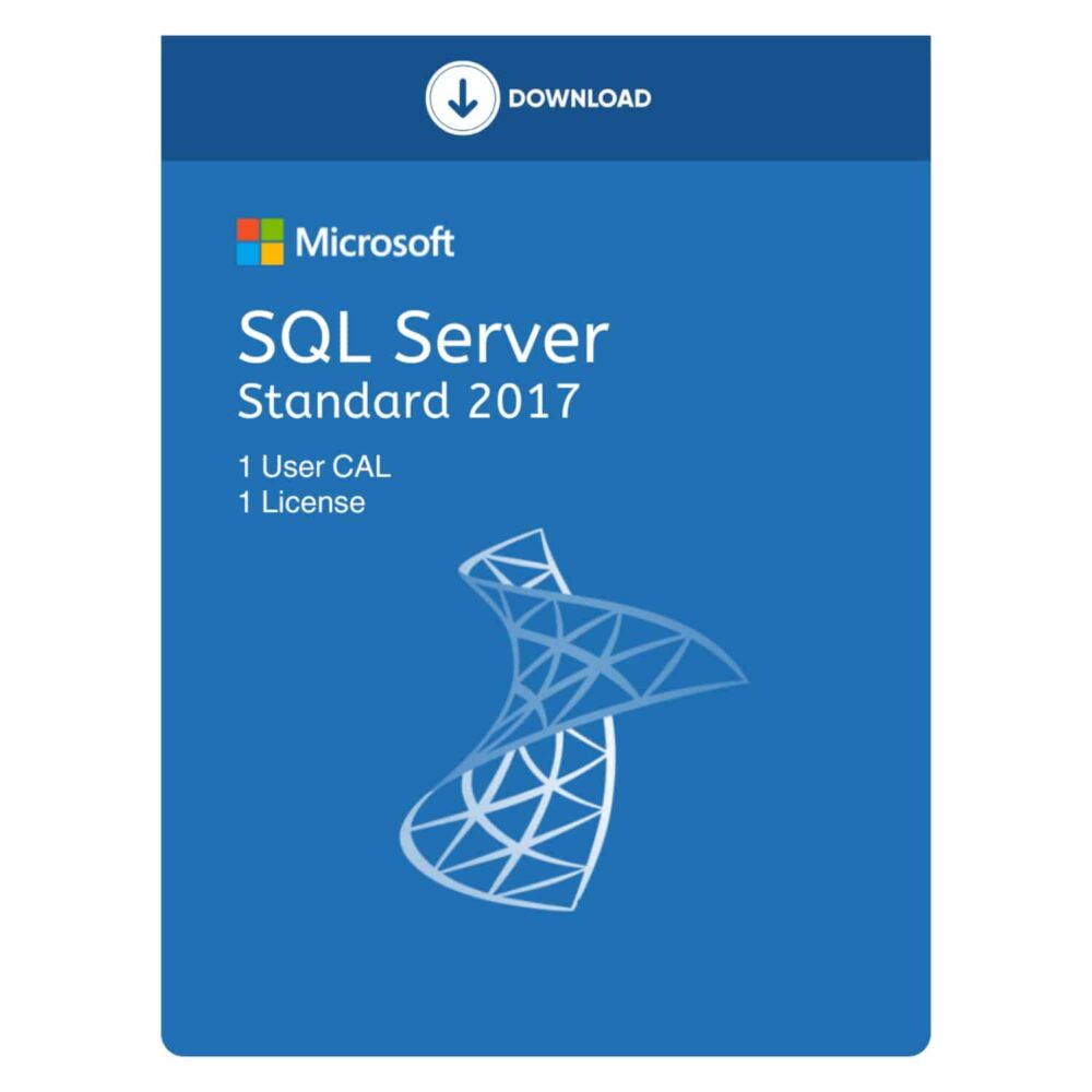 MS SQL Server 2017 Standard Edition | Lifetime License Key | Online Activation | 1 CAL