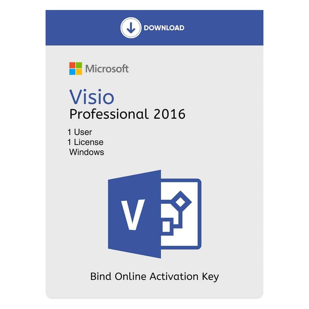 MS Visio 2016 Professional Product Key | Lifetime License Key | 32/64-bit | Bind