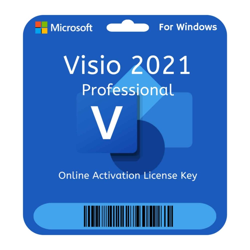 MS Visio 2021 Professional Product Key | Lifetime License | Online Activation | Retail