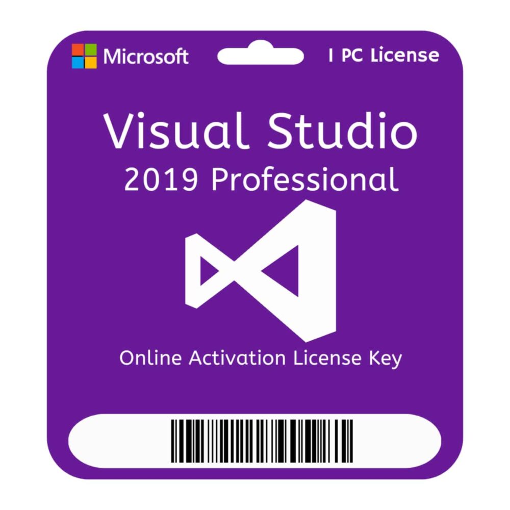 MS Visual Studio 2019 Professional | Lifetime License Key | Online Activation | Retail