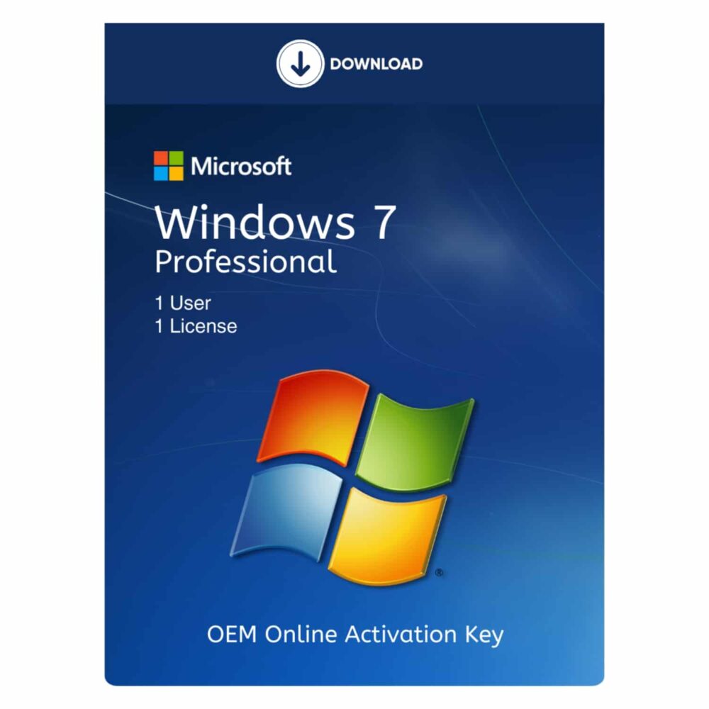 MS Windows 7 Professional Product Key | Online Activation for 32/64-bit | OEM