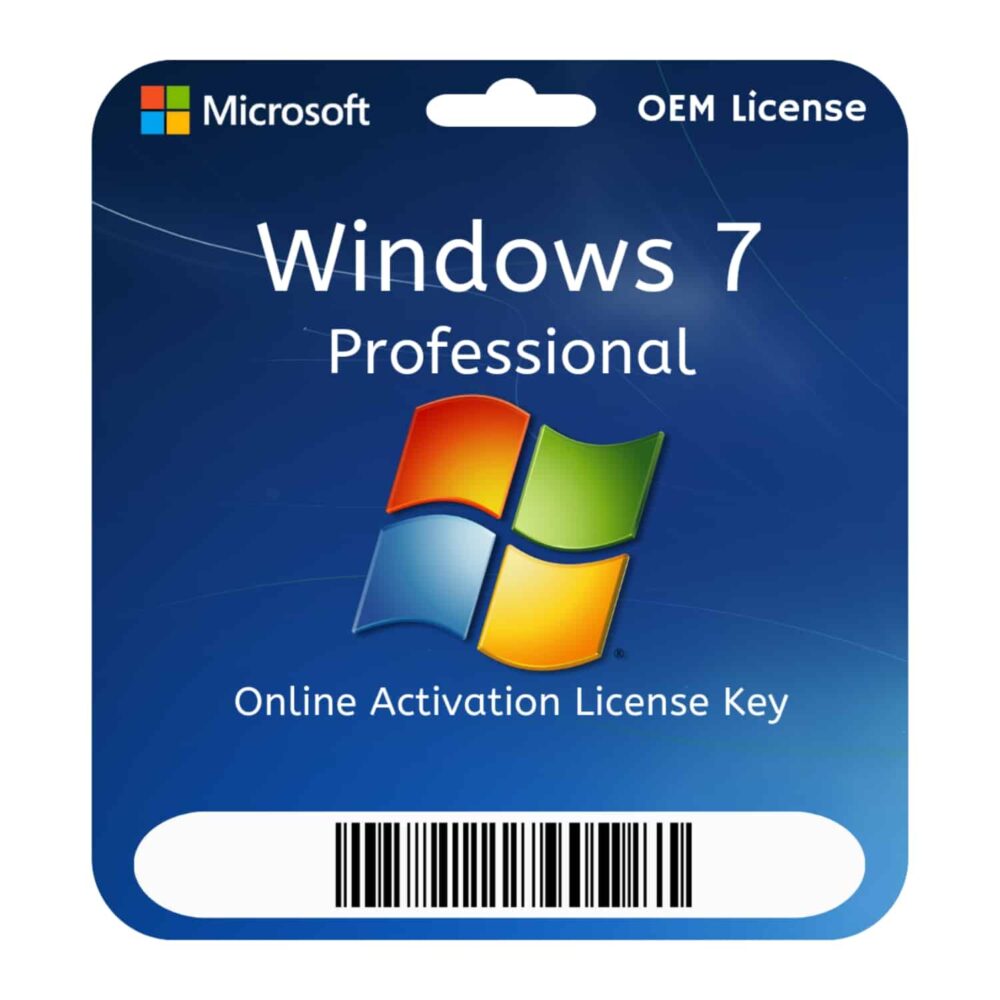 MS Windows 7 Professional Product Key | Online Activation for 32/64-bit | OEM