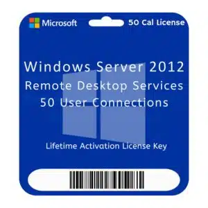 MS Windows Server 2012 Remote Desktop Services | 50 User CALs | Lifetime License Key