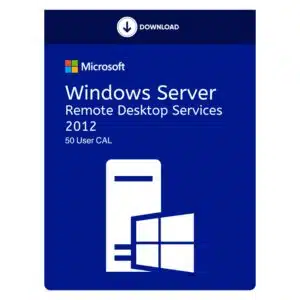 MS Windows Server 2012 Remote Desktop Services | 50 User CALs | Lifetime License Key