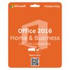 Microsoft Office Home and Business 2016 for 1PC Key, full version for professional and personal use.