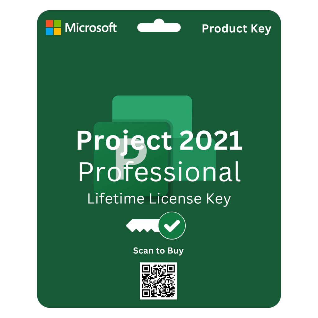 Microsoft Project Professional 2021 Activation Key for 1PC, ideal for project management and task tracking.