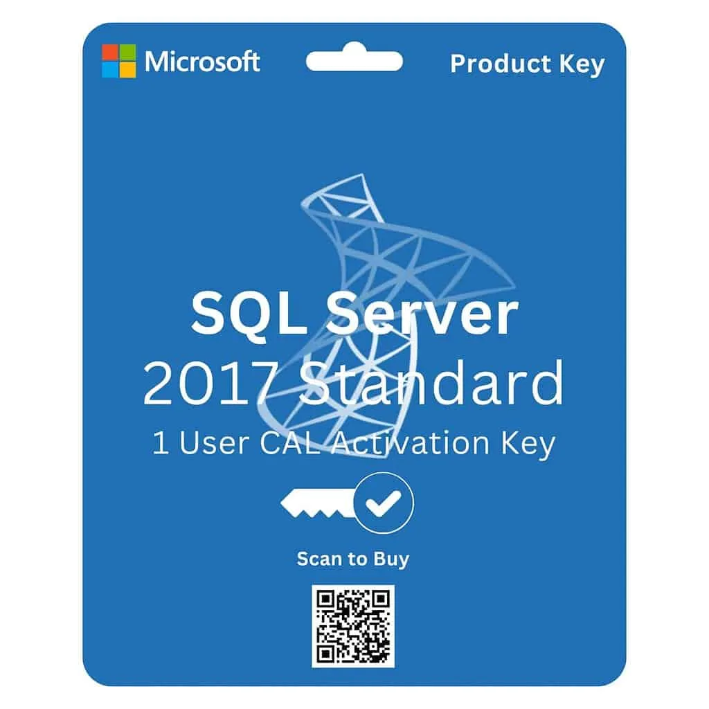 Microsoft SQL Server 2017 Standard 1 License CAL for efficient database management and business intelligence