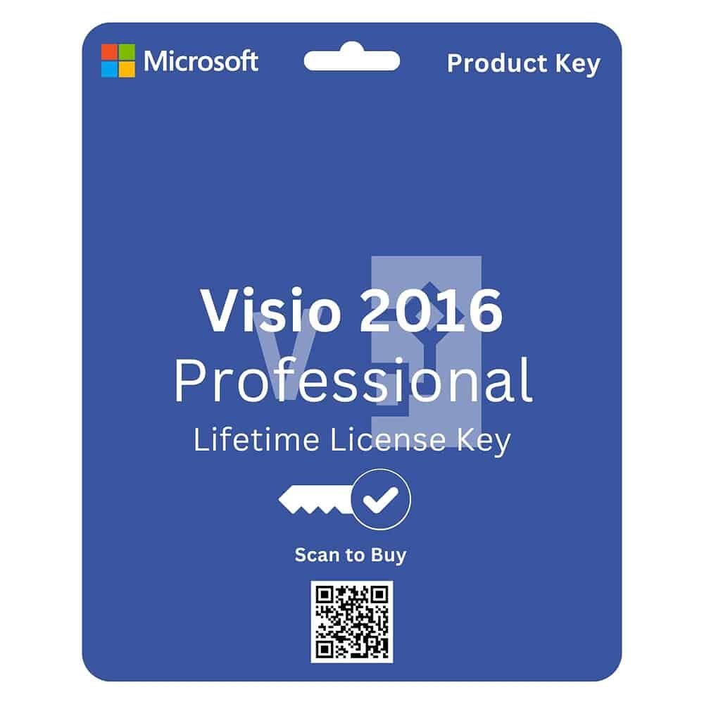 Microsoft Visio 2016 Professional Product Key 32/64-bit, genuine activation key for advanced diagramming and visual solutions