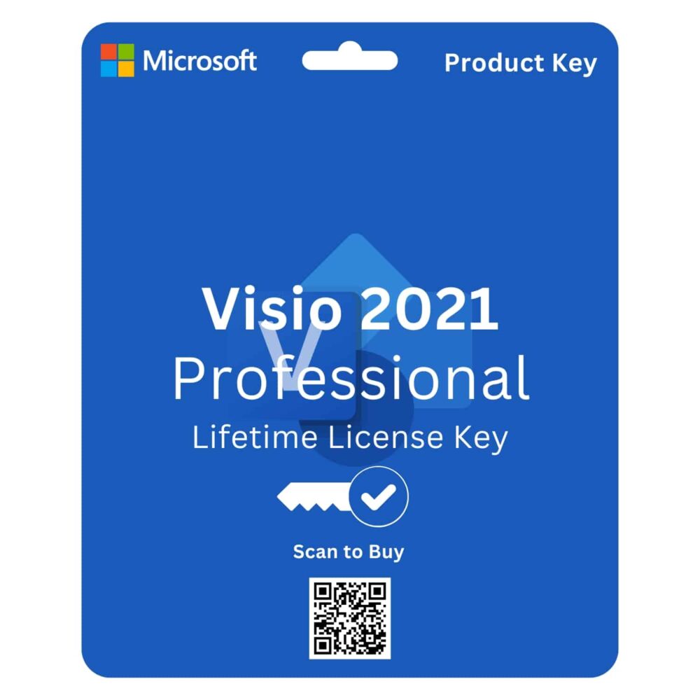 Microsoft Visio 2021 Professional Product Key - Retail, genuine activation key for advanced diagramming and business visuals